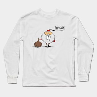 Santa Claus Delivering Gift Long Sleeve T-Shirt